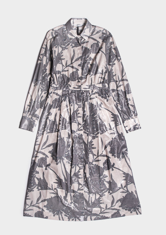 Flowers Chemisier - Avorio/Argento
