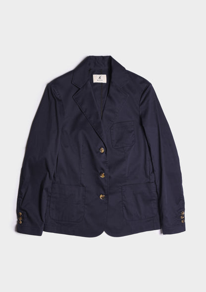 Minimalist Single-Breasted Blazer - Blu