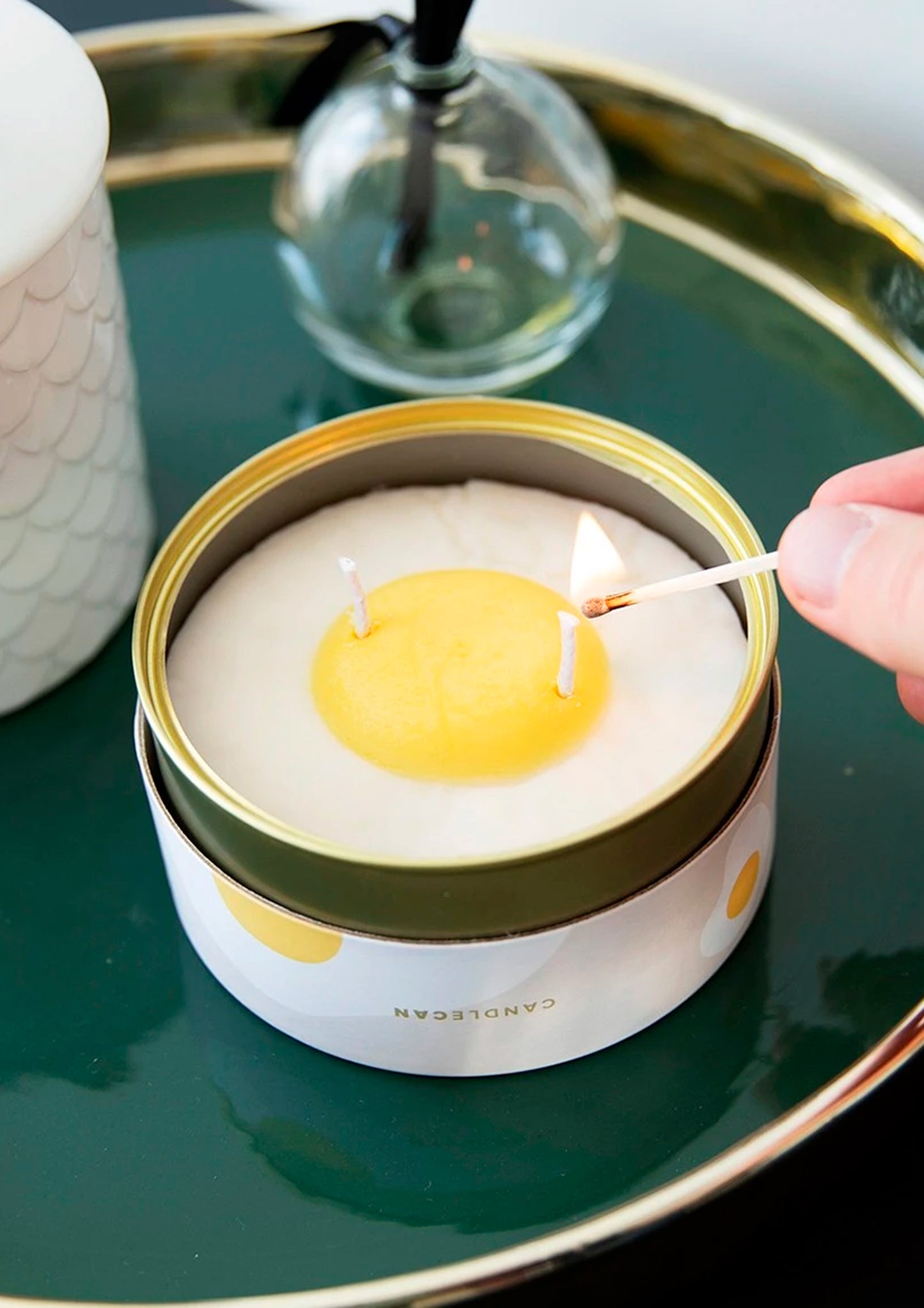 Gourmet Food Candles Vanilla Egg