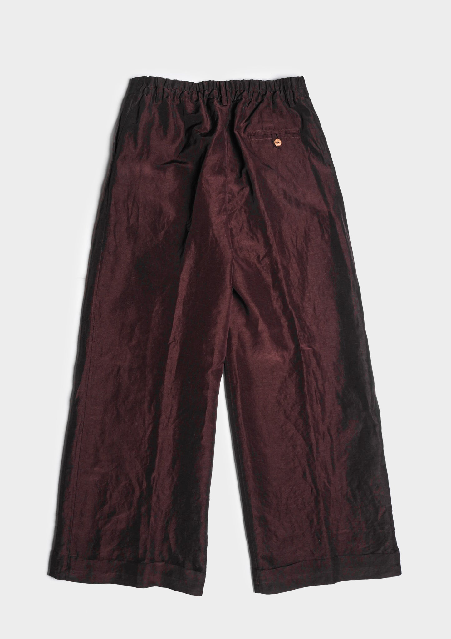 Wide-Leg Pleated Trousers - Moka