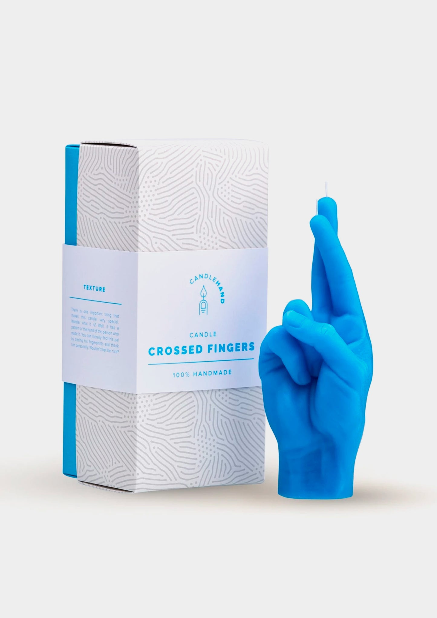 Hand Gesture Candles Crossed Fingers - Turquoise