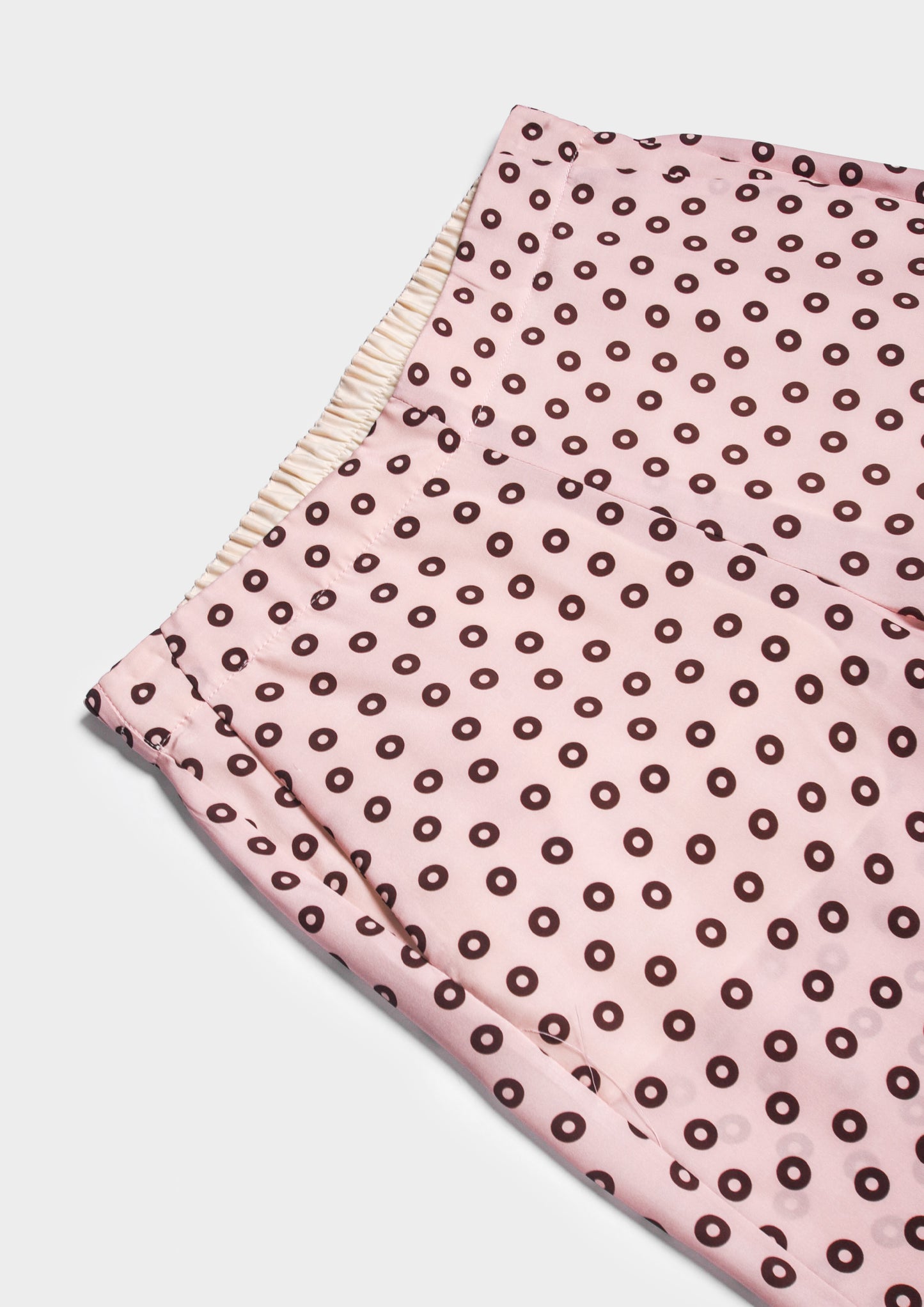 Flared Silk Pants - Fenicottero/Moka