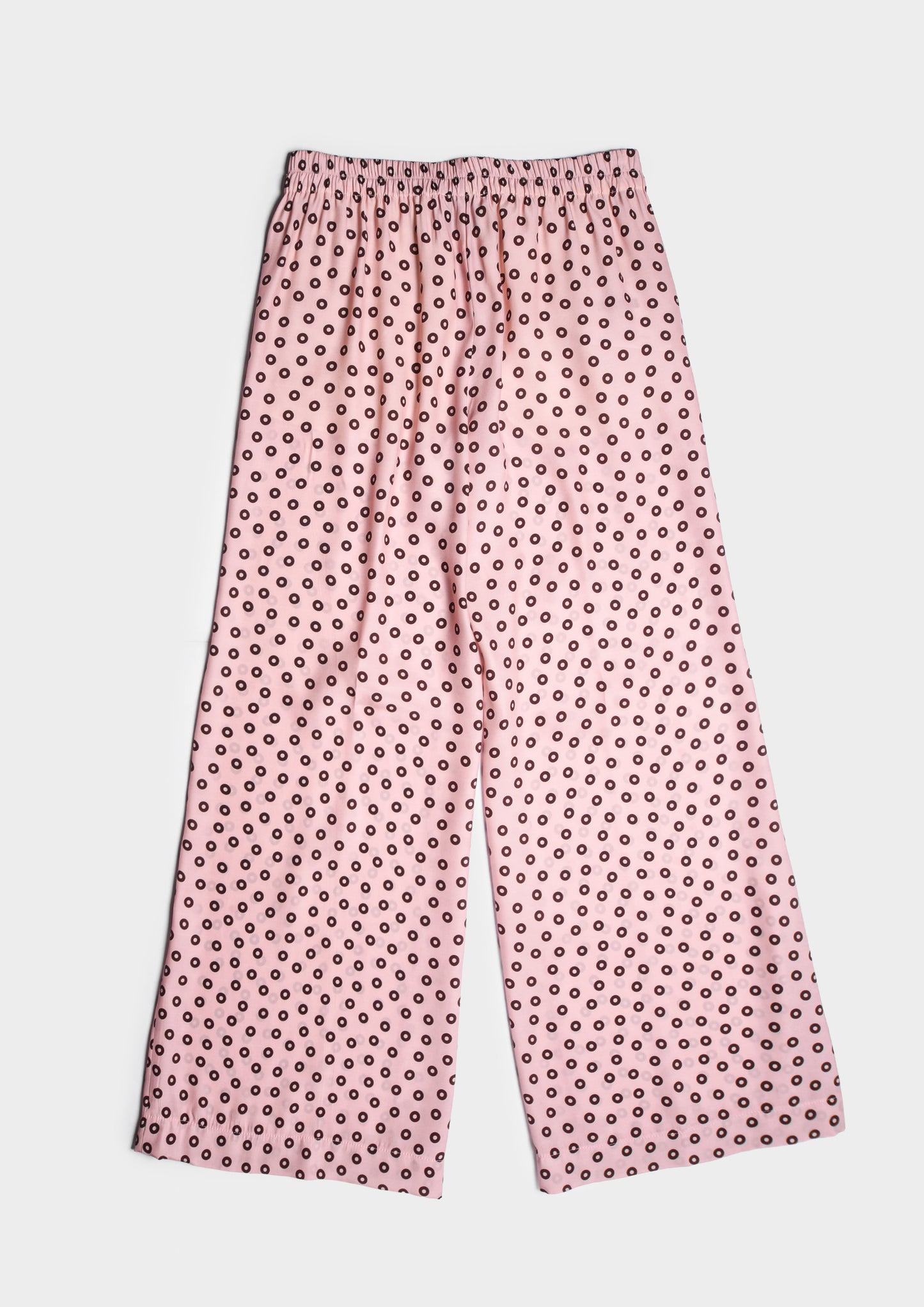 Flared Silk Pants - Fenicottero/Moka