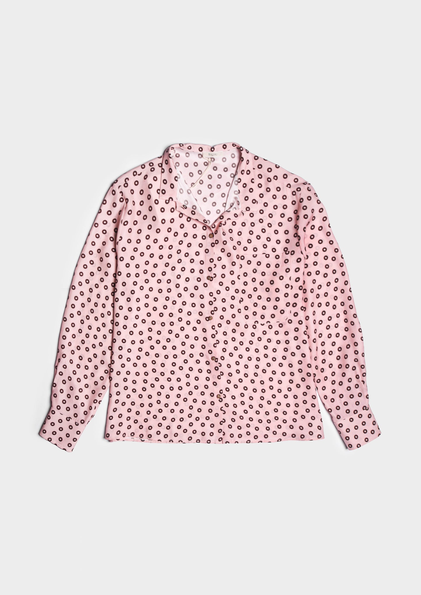 Flared Silk Shirt - Fenicottero/Moka