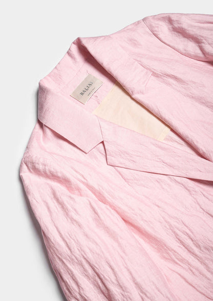Cotton, Linen & Silk Over Blazer - Fenicottero