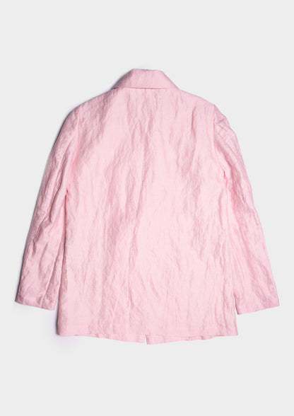 Cotton, Linen & Silk Over Blazer - Fenicottero