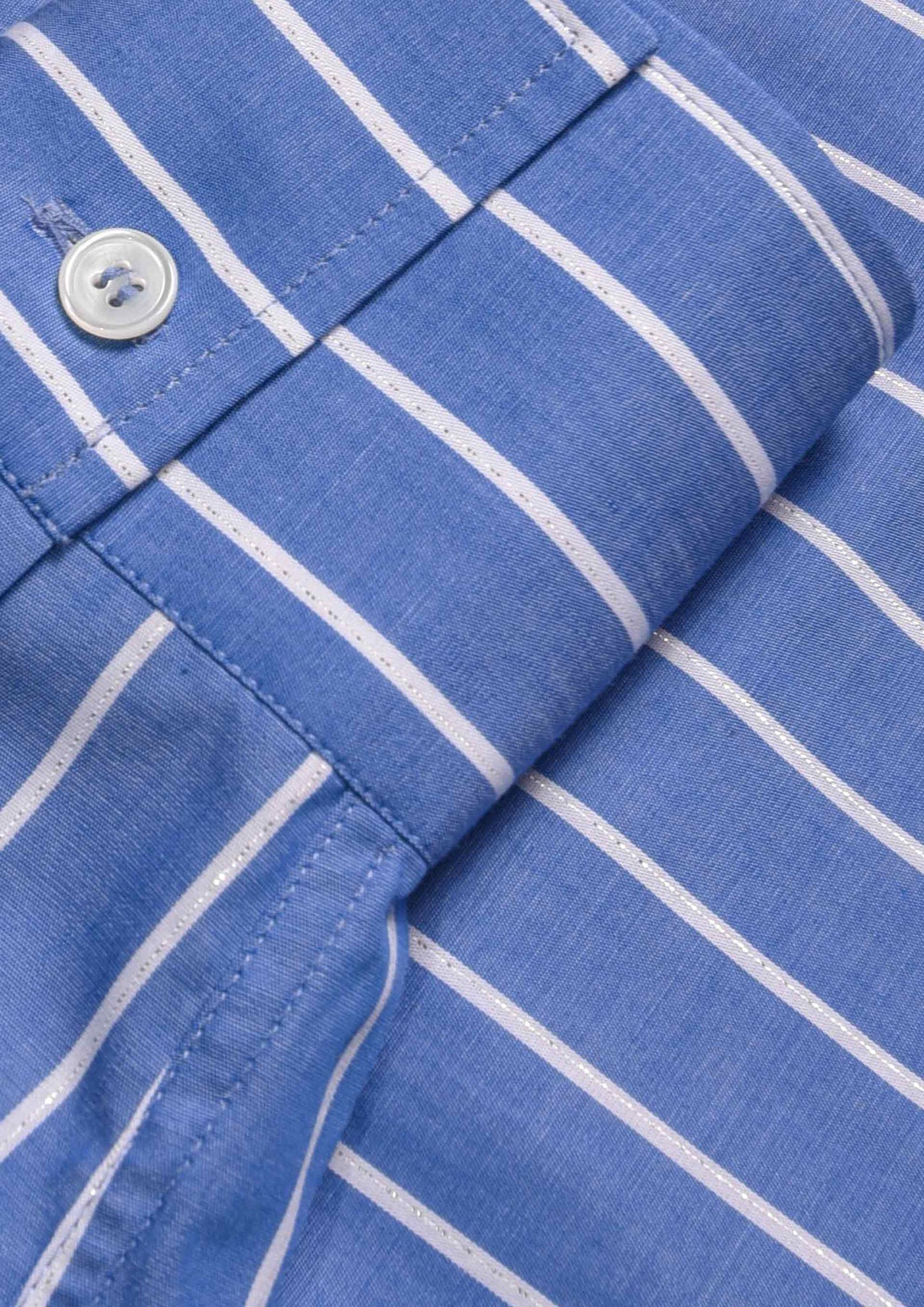 Overfit Pinstriped Shirt - Blu/Bianco