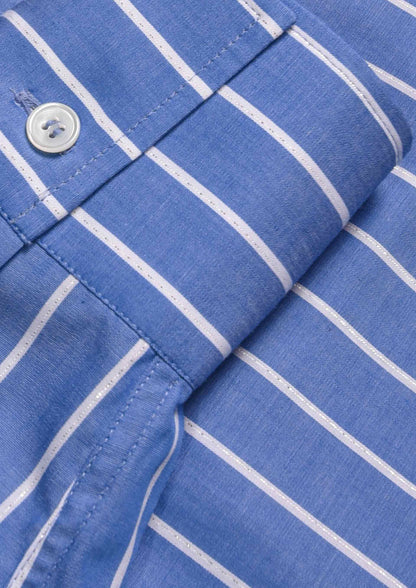 Overfit Pinstriped Shirt - Blu/Bianco