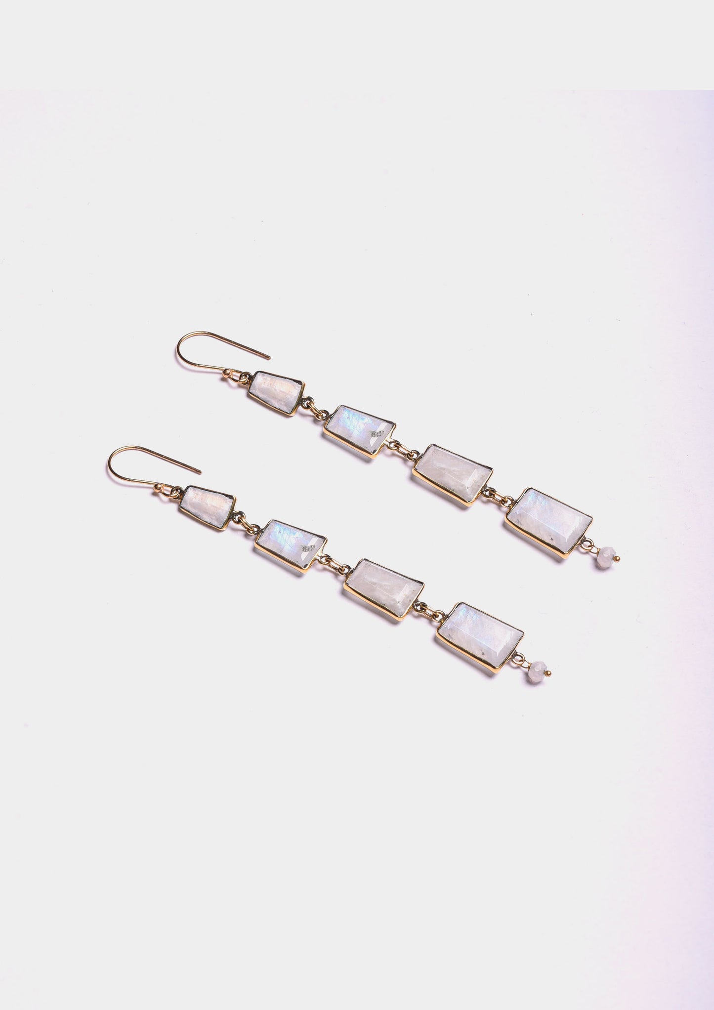 Moonstone Dangle Earrings - Oro/Pietra di luna