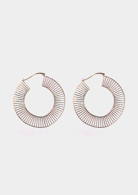 Wheel Hoop Earrings - Ottone