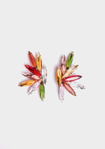 Multicolor Radiant Clip-On Earrings