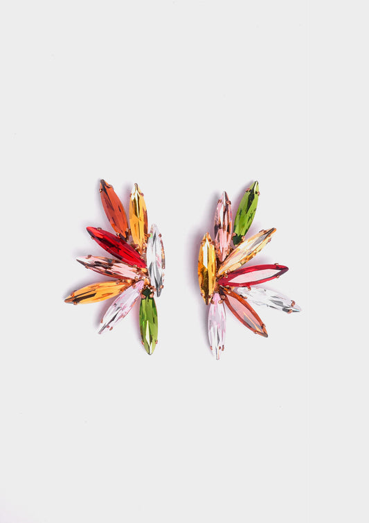 Multicolor Radiant Clip-On Earrings