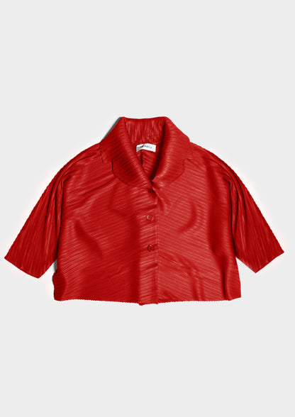 Plissé Jacket - Rosso