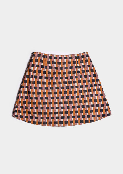 Skirt Ginevra - Rosa Geometric