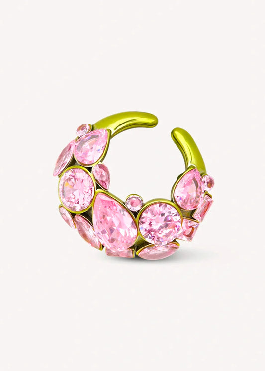 Earcuff Orion S - Green/Pink