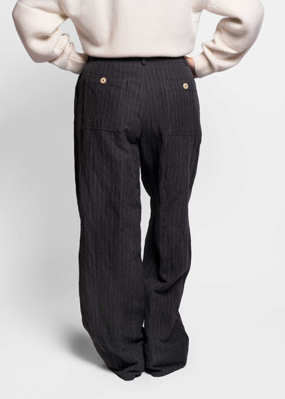 Pinstripe Pants - Grigio