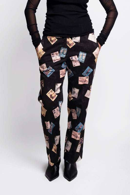 Francobolli Pants - Nero