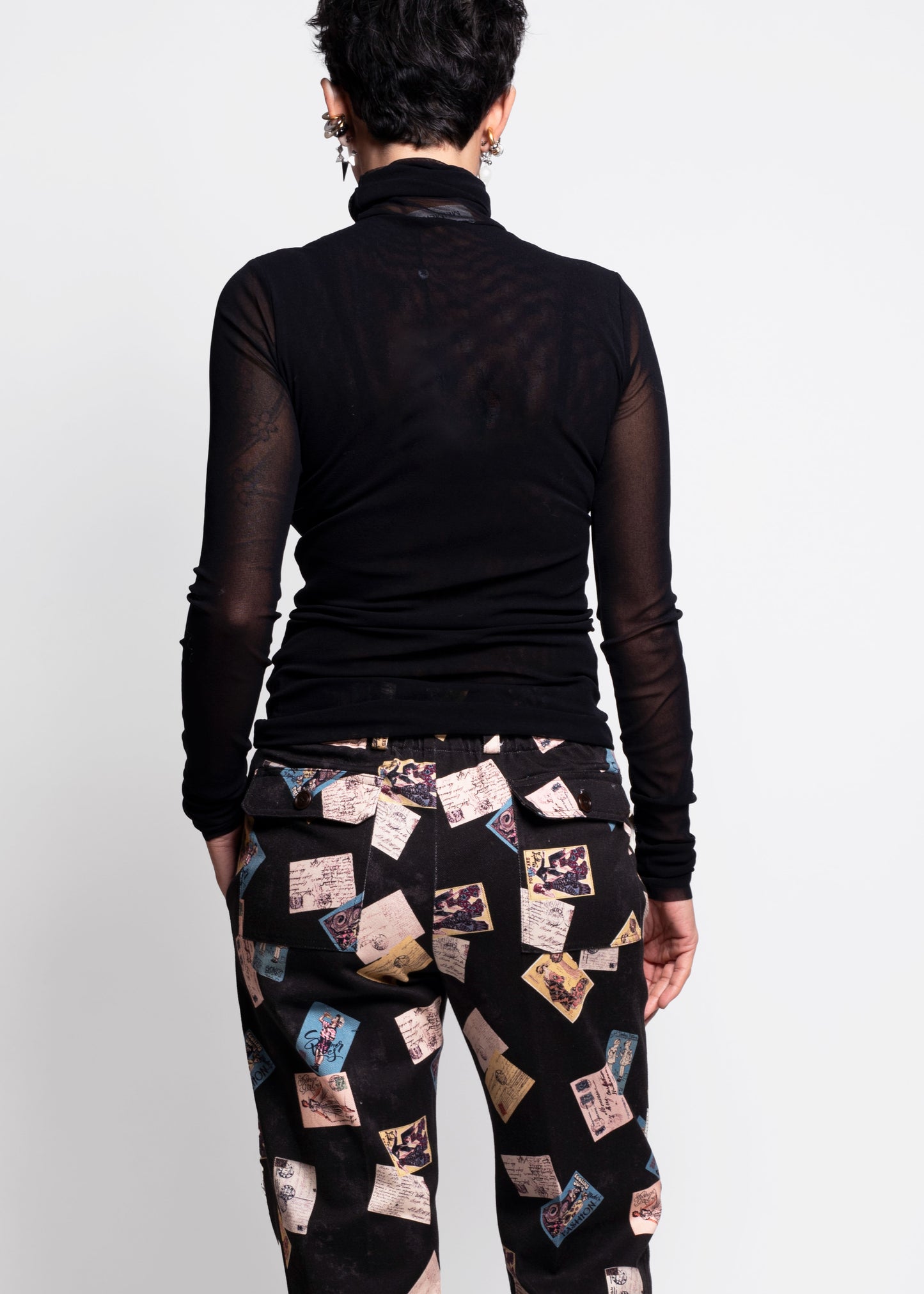 Longsleeve High-Neck Top - Nero