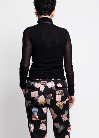 Longsleeve High-Neck Top - Nero