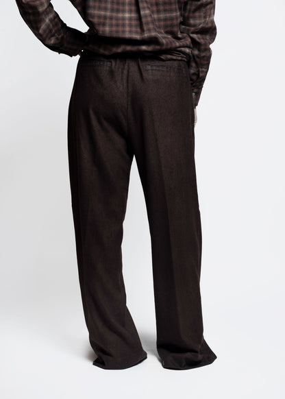 Washed Effect Pants - Marrone