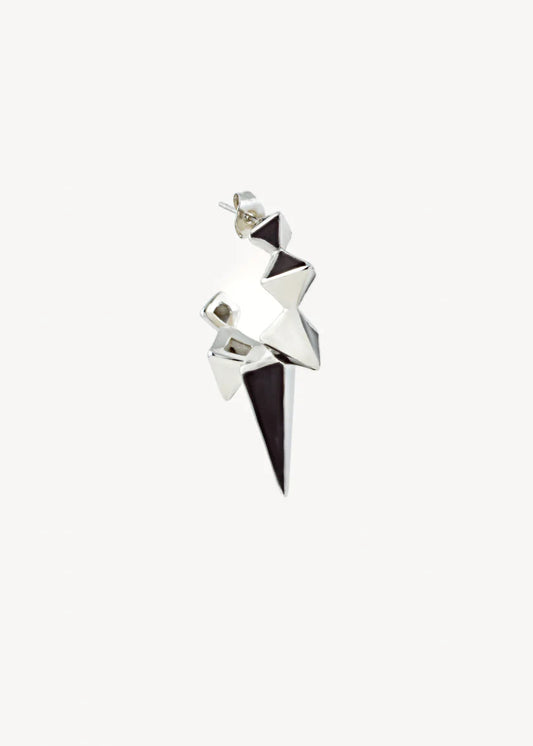Earring Iggy S - Silver/Black