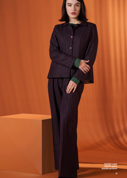 Wide-Leg Pants - Bordeaux