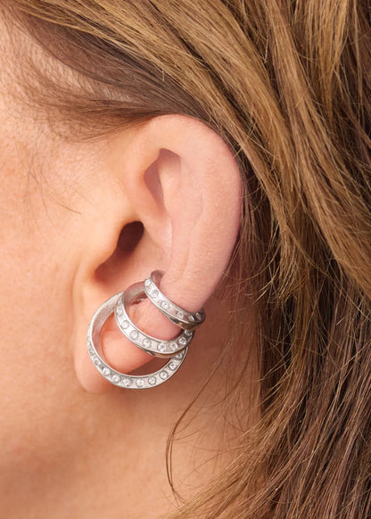 Earcuff Ridley Star S - Silver/white
